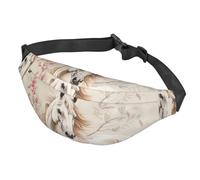 Marsupio da donna, da uomo, regolabile, con immagine di cavallo, borsa a tracolla per viaggi, nero, taglia unica, Nero , Taglia unica