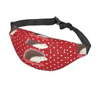 Marsupio da donna, da uomo, regolabile, con motivo a pois rossi, per viaggi, colore nero, taglia unica, Nero , Taglia unica
