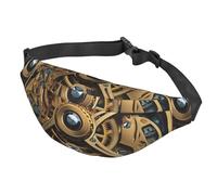 Marsupio da donna, da uomo, regolabile, stile steampunk, con ingranaggi steampunk, borse a tracolla da viaggio, nero, taglia unica, Nero , Taglia unica