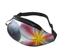 Marsupio da donna e da uomo, alla moda, regolabile, per allenamento, corsa, viaggi, stile casual, Fiore tropicale e pietra zen, Taglia unica