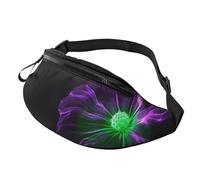 Marsupio da donna e da uomo, alla moda, regolabile, per allenamento, corsa, viaggi, stile casual, Viola Verde Glow, Taglia unica