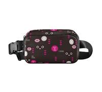 Marsupio da donna e da uomo, elegante, multiuso, con cinghia regolabile, per viaggi, vacanze, corsa, San Valentino, torre Eiffel, gattino, cuori, San Valentino Torre Eiffel Dolce Gattino Cuori, 1 Size