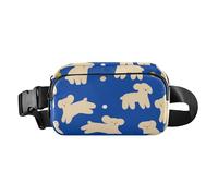 Marsupio da donna e da uomo, multiuso, con cinghia regolabile, per viaggi, palestra, lavoro, Cucciolo bianco dei, 1 size