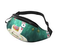 Marsupio da donna e da uomo, regolabile, con lama e torta di alpaca e cactus, per allenamento, corsa, viaggi, stile casual, Llama Alpaca Cake Cactus, Taglia unica