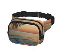 Marsupio da donna e uomo, borsa a tracolla per viaggi, corsa, marsupio da spiaggia, colorato, cielo ondulato, oceano, Multicolore, Taglia unica, Cintura per soldi