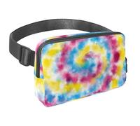 Marsupio da donna e uomo, impermeabile, a tracolla, con cinghia regolabile, per corsa, allenamento, viaggi, colorato tie dye, Multicolore 15., Taglia unica, Organizer per borse