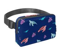 Marsupio da donna e uomo, impermeabile, a tracolla, con cinghia regolabile, per corsa, allenamento, viaggi, fiori rosa e farfalle, Multicolore 12., Taglia unica, Organizer per borse