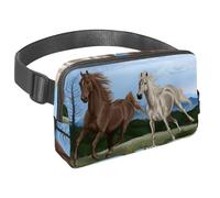 Marsupio da donna e uomo, impermeabile, a tracolla, con cinghia regolabile, per corsa, allenamento, viaggi, zampe notturne galattiche, Multicolore 2., Taglia unica, Organizer per borse