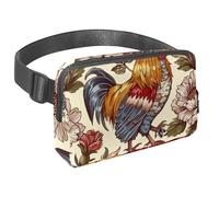 Marsupio da donna e uomo, impermeabile, a tracolla, con cinghia regolabile, per corsa, allenamento, viaggi, dinosauri colorati, Multicolore 11, Taglia unica, Organizer per borse