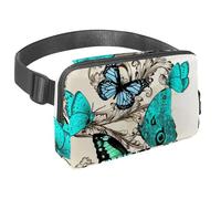 Marsupio da donna e uomo, impermeabile, a tracolla, con cinghia regolabile, per corsa, allenamento, viaggi, aereo retrò, Multicolore 15., Taglia unica, Organizer per borse