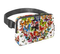 Marsupio da donna e uomo, impermeabile, a tracolla, con cinghia regolabile, per corsa, allenamento, viaggi, aereo retrò, Multicolore 17, Taglia unica, Organizer per borse