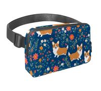 Marsupio da donna e uomo, impermeabile, a tracolla, con cinghia regolabile, per corsa, allenamento, viaggi, con farfalle bianche e viola, Multicolore 8., Taglia unica, Organizer per borse