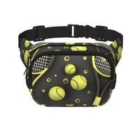 Marsupio da donna e uomo, piccolo marsupio a tracolla alla moda, leggero, con divertente racchette da tennis e palline da tennis, per corsa, allenamento, escursionismo, viaggi