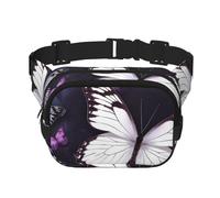 Marsupio da donna e uomo, piccolo marsupio a tracolla alla moda, leggero, con farfalle, per corsa, allenamento, escursionismo, viaggi