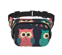 Marsupio da donna e uomo, piccolo marsupio a tracolla alla moda leggero con gufi carini per corsa, allenamento, escursionismo, viaggi