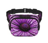 Marsupio da donna e uomo, piccolo marsupio a tracolla alla moda, leggero, con margherita, viola, per corsa, allenamento, escursionismo, viaggi