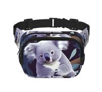 Marsupio da donna e uomo, piccolo marsupio a tracolla alla moda, leggero, con motivo koala, per corsa, allenamento, escursionismo, viaggi