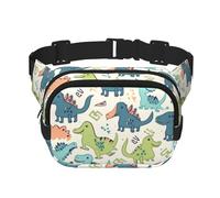 Marsupio da donna e uomo, piccolo marsupio a tracolla alla moda, leggero, con simpatico dinosauro, per corsa, allenamento, escursionismo, viaggi