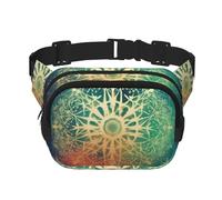 Marsupio da donna e uomo, piccolo marsupio alla moda a tracolla, leggero, con albero della vita, icona spaziale, per corsa, allenamento, escursionismo, viaggi