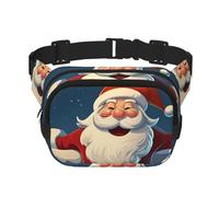 Marsupio da donna e uomo, piccolo marsupio alla moda a tracolla, leggero, con Babbo Natale nel camino, per corsa, allenamento, escursionismo, viaggi