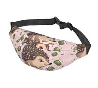 Marsupio da donna e uomo, regolabile, con motivo riccio, borsa a tracolla da viaggio, nero, taglia unica, Nero , Taglia unica