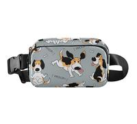 Marsupio da donna, impermeabile, con cane divertente, grigio, 20,3 x 13,5 x 5,8 cm, divertente e carino, cane grigio, 20,3 x 13,5 x 5,8 cm, divertente e carino, Funny Dog Grigio, 8 x 5.3 x 2.3 inch