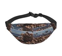 Marsupio da donna in chicchi di caffè, resistente all'acqua, con opzioni di usura versatili, comodo foro per cuffie, ideale per viaggi e allenamento, Come nella foto, Taglia unica, Zaino da
