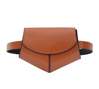 Marsupio da donna in pelle PU, marsupio alla moda, piccolo marsupio per feste, viaggi, escursionismo, Marrone, Classico
