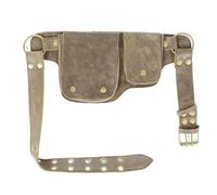 Marsupio da donna in stile punk medievale, steampunk, in similpelle, motociclista, retro, sportivo, regolabile, for esterni Per Cosplay Mascherato(Khaki)