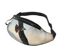Marsupio da donna Mem Fashion Marsupio a tracolla con aquila montagne marsupio con cinghia regolabile, nero, taglia unica, Nero , Taglia unica
