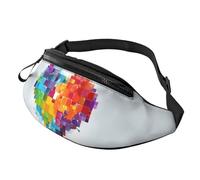 Marsupio da donna Mem Fashion Marsupio a tracolla con cuore colorato San Valentino Love Belt Bag con cinghia regolabile