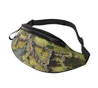 Marsupio da donna Mem Fashion Marsupio a tracolla con mappa della Terra di Mezzo con cinturino regolabile, nero, taglia unica, Nero , Taglia unica