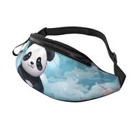 Marsupio da donna Mem Fashion Marsupio a tracolla con panda fiore marsupio con cinghia regolabile, nero, taglia unica, Nero , Taglia unica