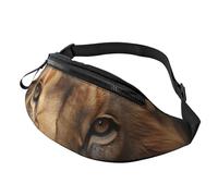Marsupio da donna Mem Fashion Marsupio a tracolla con testa di leone africano marsupio con cinturino regolabile, nero, taglia unica, Nero , Taglia unica