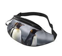 Marsupio da donna Mem Fashion Marsupio a tracolla divertente pinguini marsupio con cinturino regolabile in vita, nero, taglia unica, Nero , Taglia unica