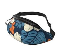 Marsupio da donna Mem Fashion Marsupio a tracolla Hawaii Fiore Marsupio con Cinghia Regolabile Marsupio Nero, Taglia Unica, Nero , Taglia unica
