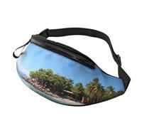Marsupio da donna Mem Fashion Marsupio a tracolla Isola delle Fiji e Marsupio mare trasparente con cinturino regolabile, nero, taglia unica, Nero , Taglia unica