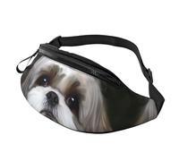 Marsupio da donna Mem Fashion Marsupio a tracolla Shih Tzu Dog Belt Bag con cinturino regolabile Marsupio nero, taglia unica, Nero , Taglia unica