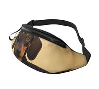 Marsupio da donna Mem Fashion Marsupio a tracolla Un simpatico bassotto Marsupio con cinghia regolabile Marsupio nero, taglia unica, Nero , Taglia unica