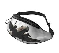 Marsupio da donna Mem Fashion Marsupio a tracolla World War 2 Marsupio con cinghia regolabile, nero, taglia unica, Nero , Taglia unica