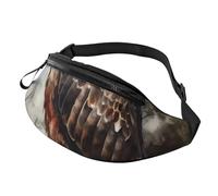 Marsupio da donna Mem Fashion Marsupio Crossbody Acquerello di Hawk seduto sull'albero Marsupio con cinghia regolabile Marsupio nero, taglia unica, Nero , Taglia unica