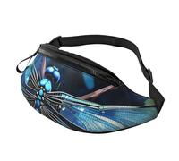 Marsupio da donna Mem Fashion Marsupio Crossbody Art Blue Dragonfly Marsupio con cinghia regolabile, nero, taglia unica, Nero , Taglia unica