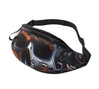 Marsupio da donna Mem Fashion Marsupio Crossbody Cool Skull Graphics Marsupio con cinghia regolabile, nero, taglia unica, Nero , Taglia unica