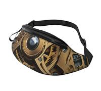 Marsupio da donna Mem Fashion Marsupio Crossbody Cool Steampunk Gears Marsupio con cinturino regolabile Marsupio nero, taglia unica, Nero , Taglia unica