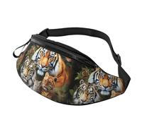 Marsupio da donna Mem Fashion Marsupio Crossbody Leone Tigre Leopardo e Farfalla Marsupio con Cinghia Regolabile Marsupio Nero, Taglia Unica, Nero , Taglia unica