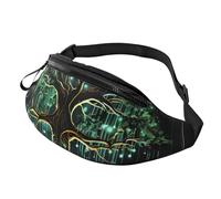 Marsupio da donna Mem Fashion Marsupio Crossbody Magical Green Tree Belt Bag con cinghia regolabile, nero, taglia unica, Nero , Taglia unica