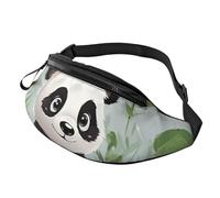 Marsupio da donna Mem Fashion Marsupio Crossbody Panda in bambù con cinghia regolabile Marsupio nero, taglia unica, Nero , Taglia unica