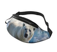 Marsupio da donna Mem Fashion Marsupio Crossbody Polar Bear Ice Belt Bag con cinghia regolabile Marsupio nero, taglia unica, Nero , Taglia unica