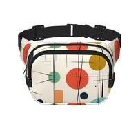 Marsupio da donna moderno della metà del secolo, impermeabile e regolabile, per corsa, allenamento, escursionismo, viaggi, nero, taglia, nero, Taille unique