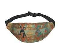 Marsupio da donna nell'antico Egitto da uomo e da donna, alla moda, borsa a tracolla con cinturino regolabile, impermeabile, per viaggi, escursionismo, sport, nero, uno, Nero , Taglia unica